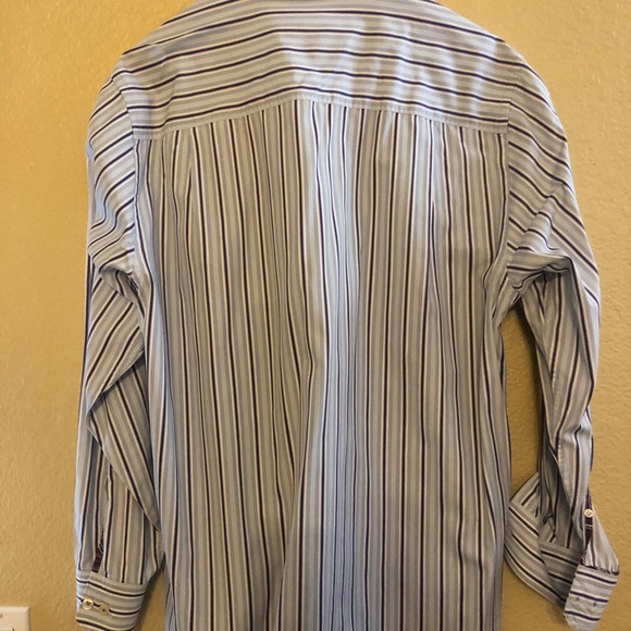 Tommy Bahama XL Blue Striped Shirt - Picture 2 of 3